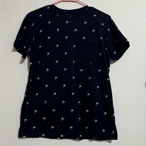 H&M Navy Palm Tree T-shirt (S)